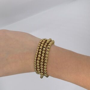 Gold Beaded Bracelets - Waterproof